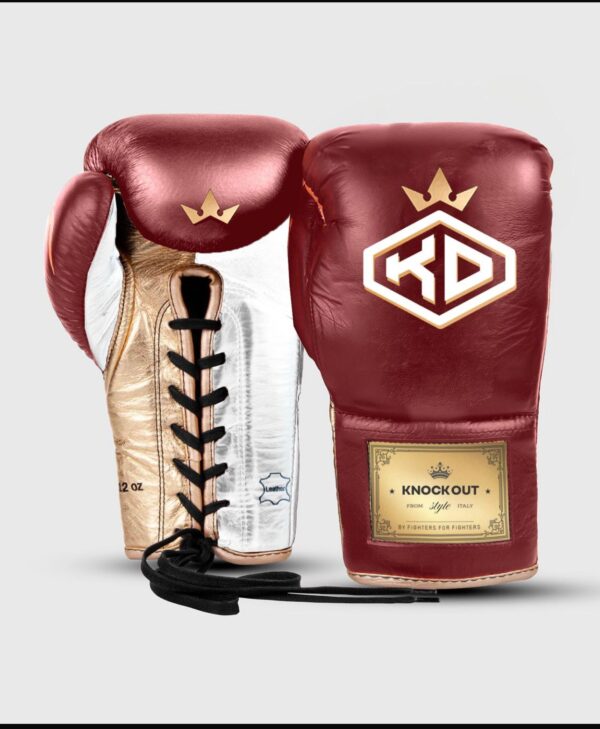 KO Wine & Gold Gloves